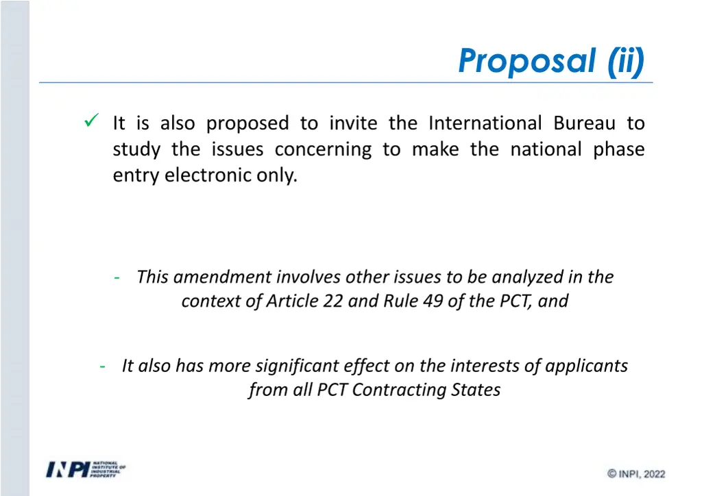 proposal ii