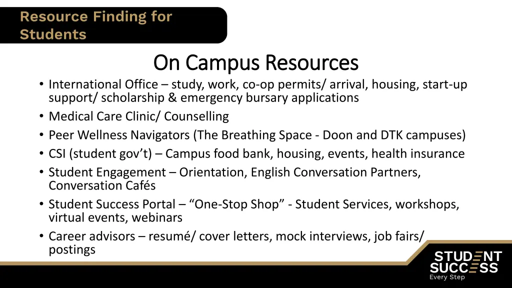 resource finding for students