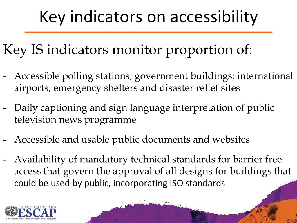key indicators on accessibility