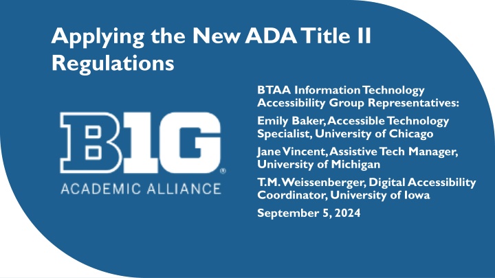 applying the new ada title ii regulations