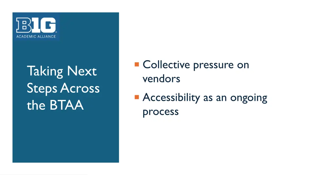 collective pressure on vendors accessibility