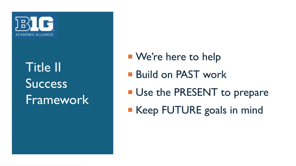 we re here to help build on past work
