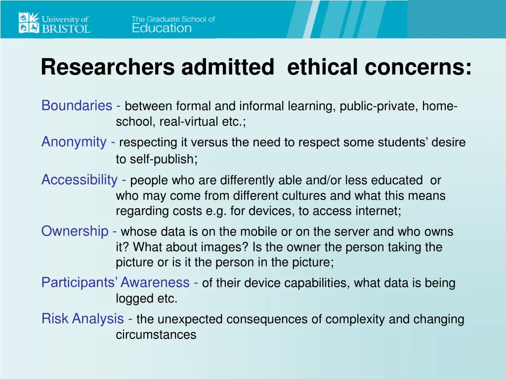 researchers admitted ethical concerns