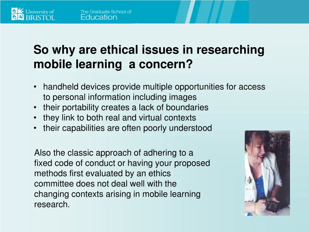 so why are ethical issues in researching mobile