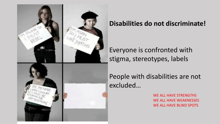 disabilities do not discriminate