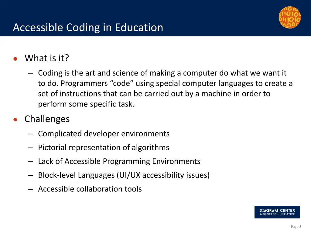 accessible coding in education