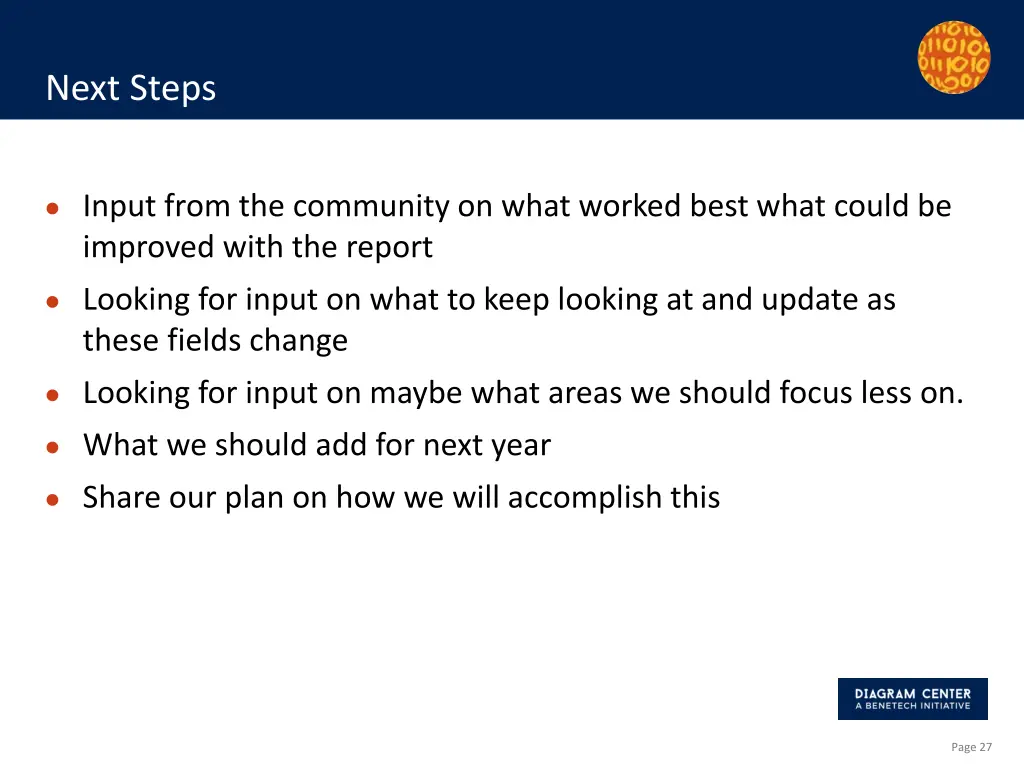 next steps