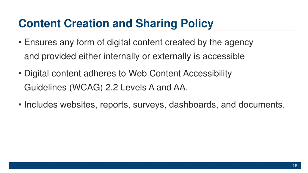 content creation and sharing policy