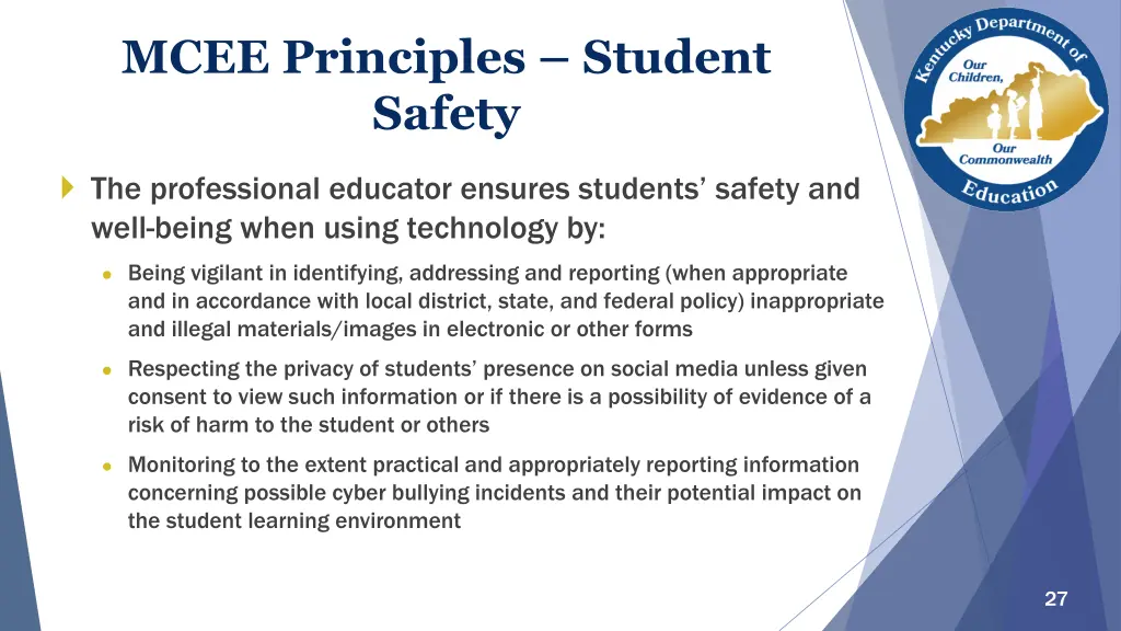 mcee principles student safety