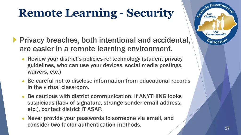 remote learning security