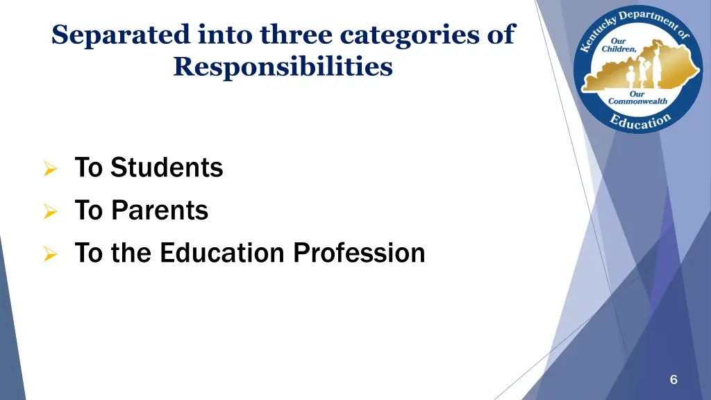 separated into three categories