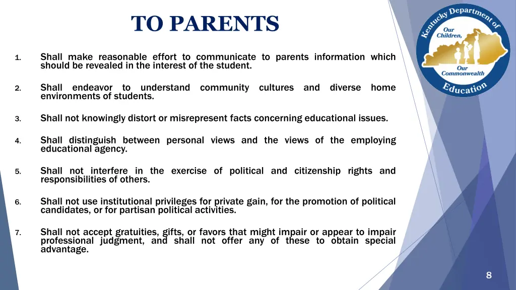 to parents