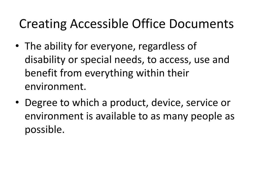 creating accessible office documents