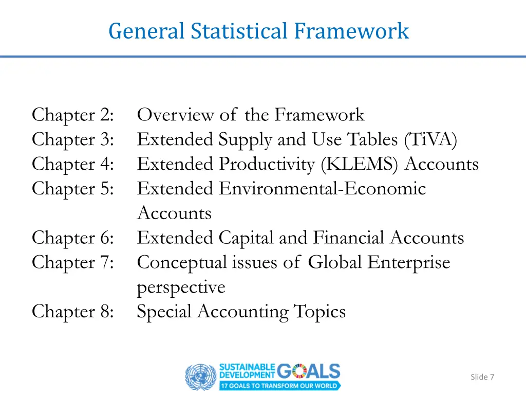 general statistical framework