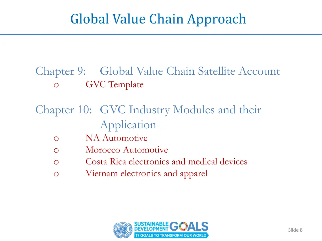 global value chain approach