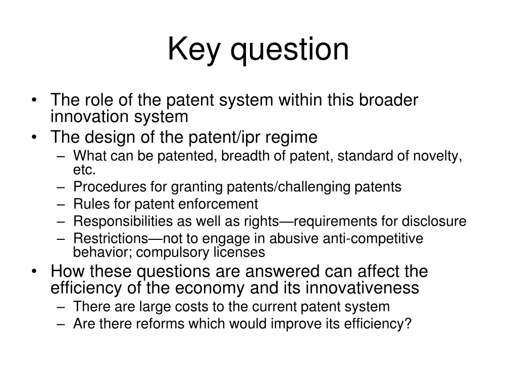 key question