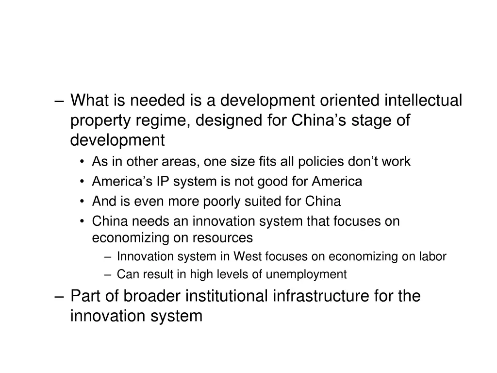 what is needed is a development oriented
