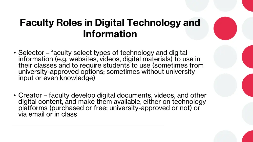 faculty roles in digital technology