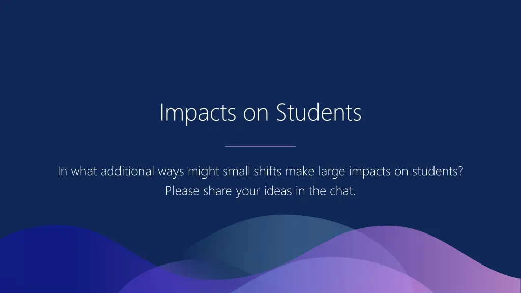 impacts on students 1