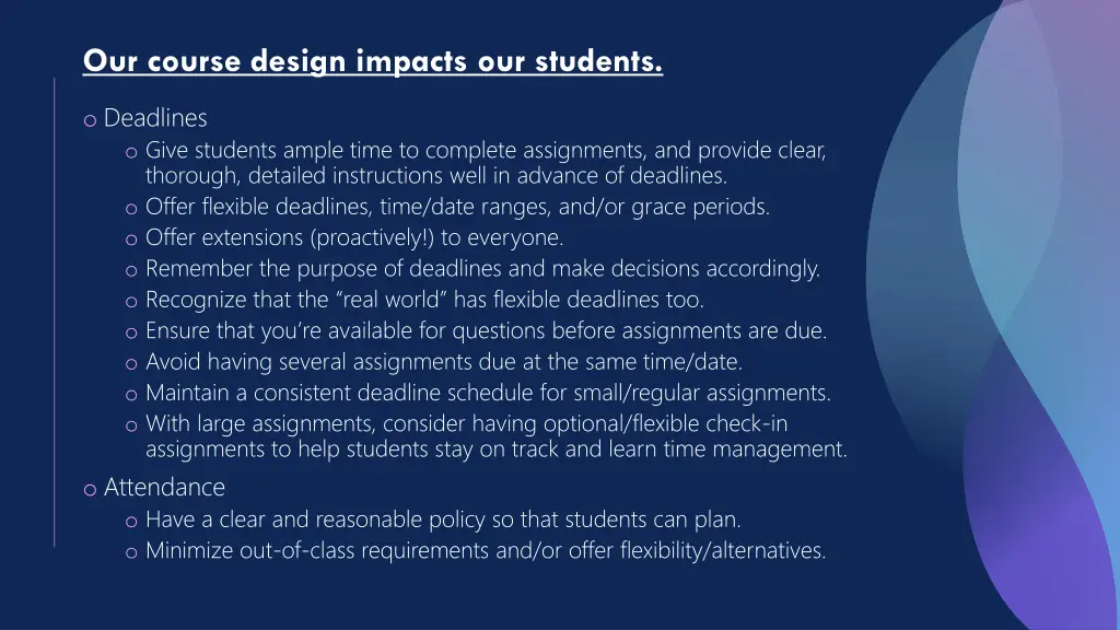 our course design impacts our students 1