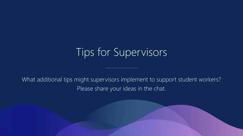 tips for supervisors 1