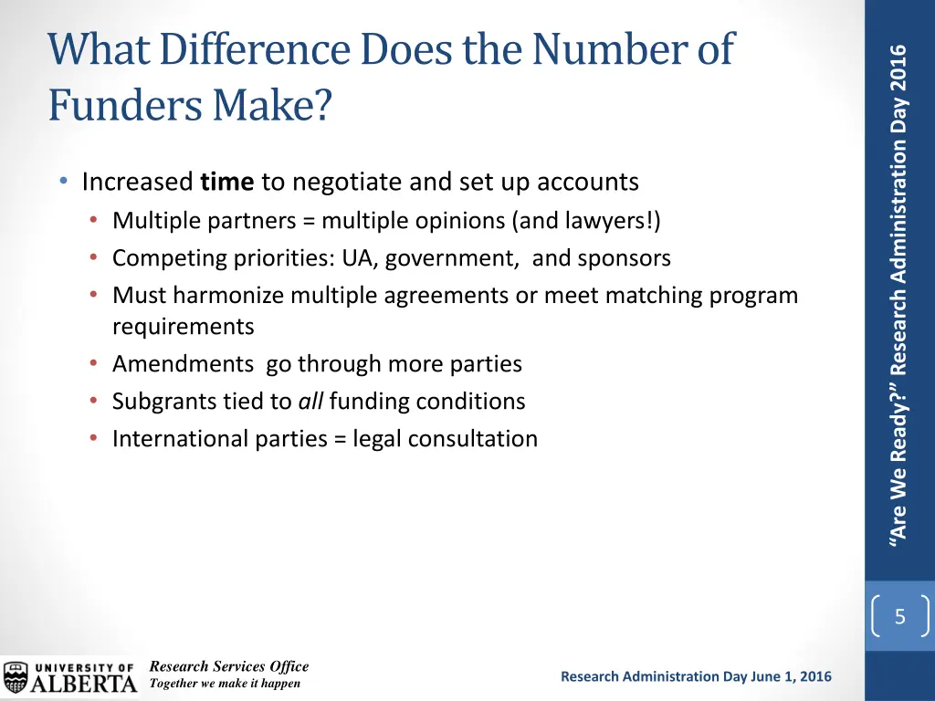 what difference does the number of funders make
