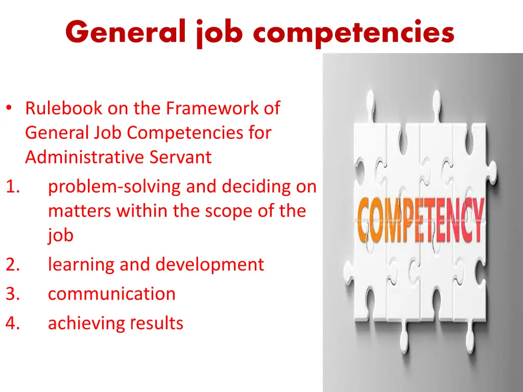 general job competencies