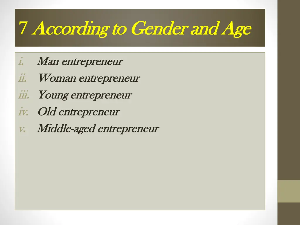 7 according to gender and age according to gender