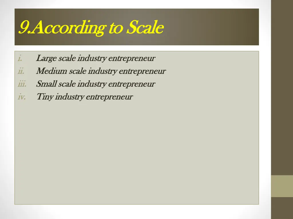 9 according to scale 9 according to scale