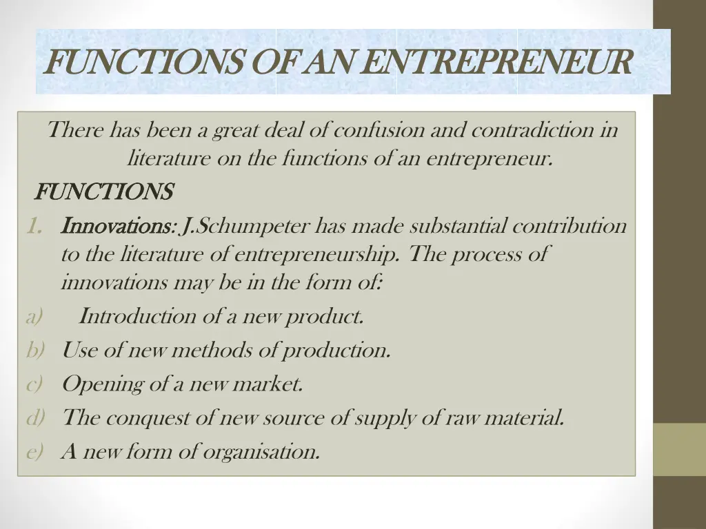 functions of an entrepreneur functions