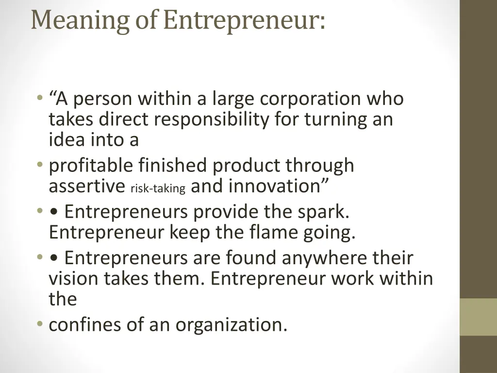 meaning of entrepreneur
