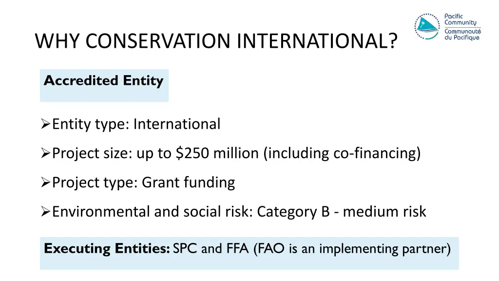why conservation international