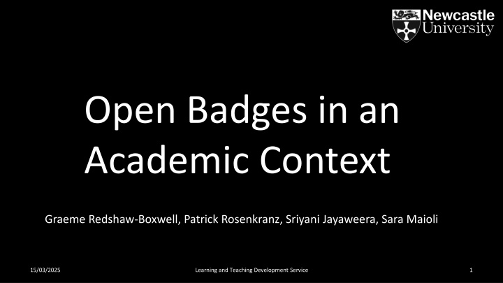 open badges in an academic context