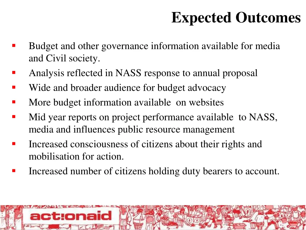 expected outcomes