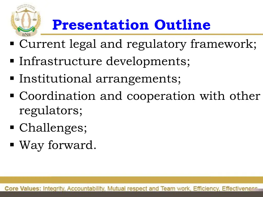 presentation outline current legal and regulatory