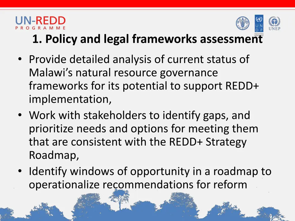 1 policy and legal frameworks assessment provide