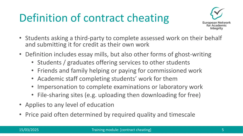 definition of contract cheating