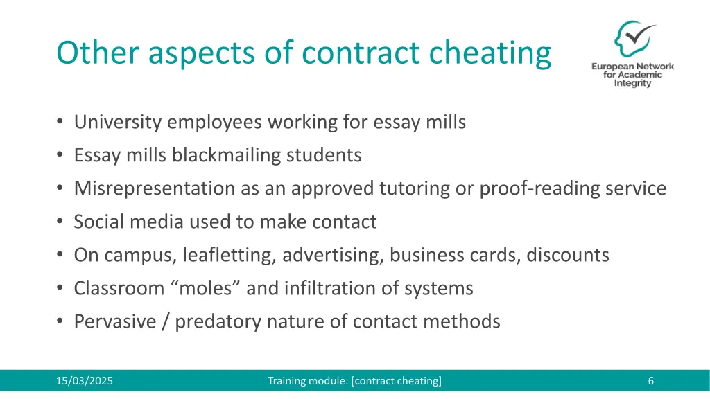 other aspects of contract cheating
