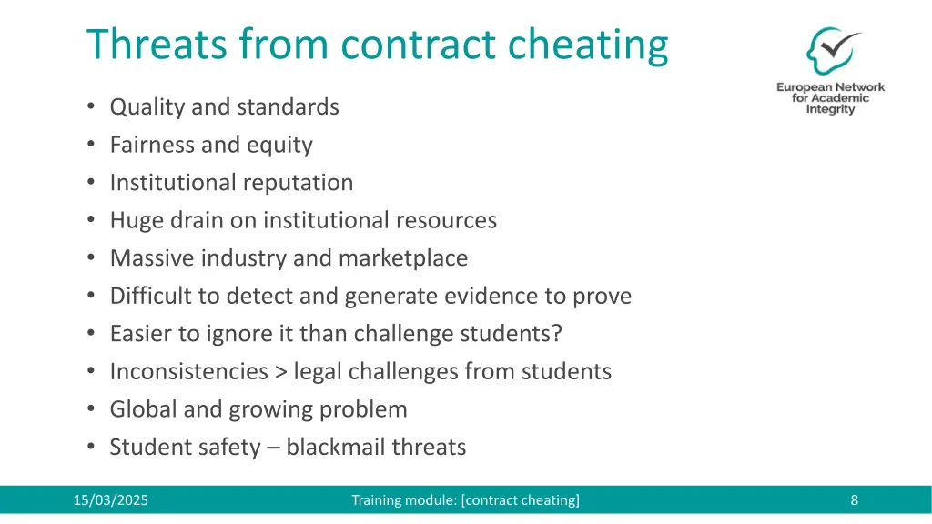 threats from contract cheating