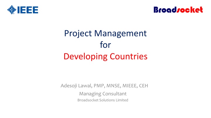 project management for developing countries