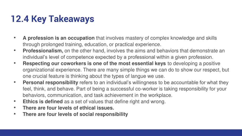 12 4 key takeaways