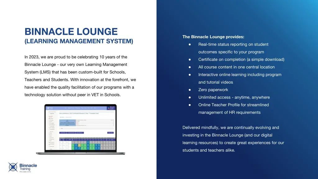 binnacle lounge learning management system