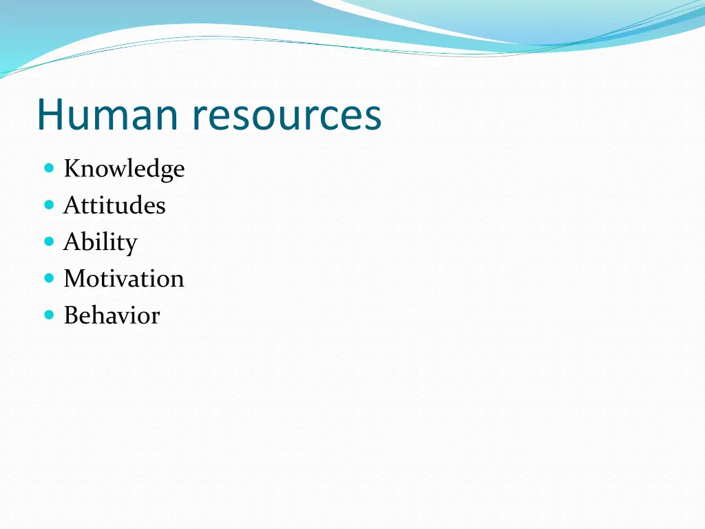 human resources