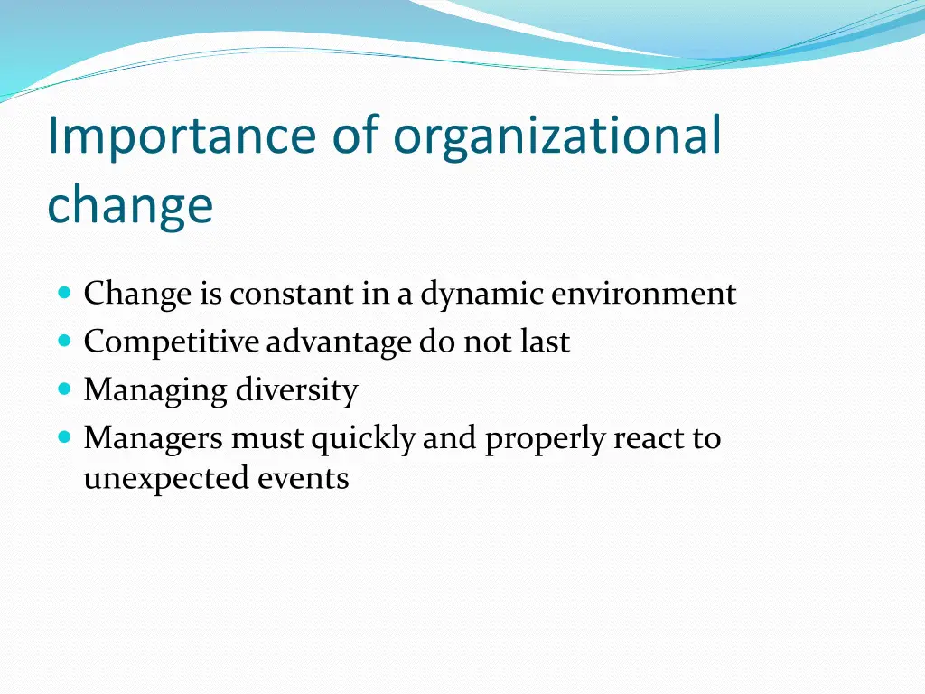 importance of organizational change