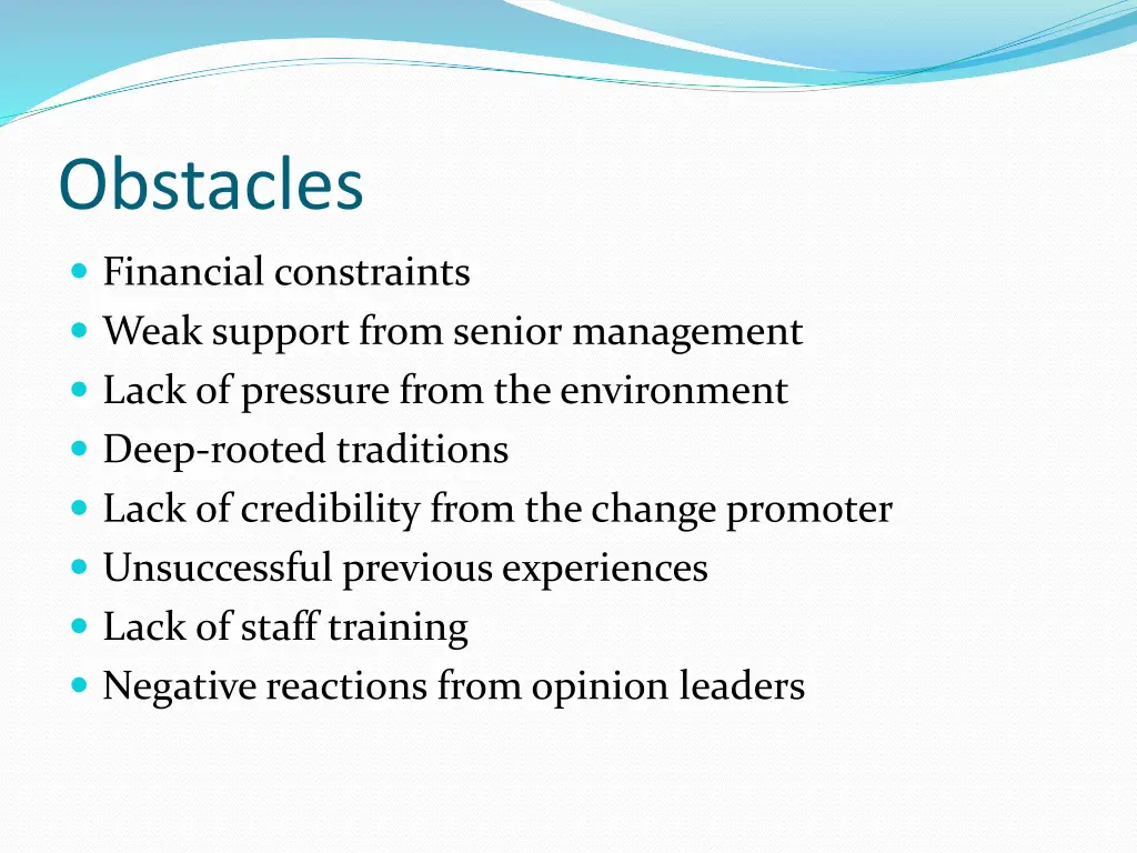 obstacles