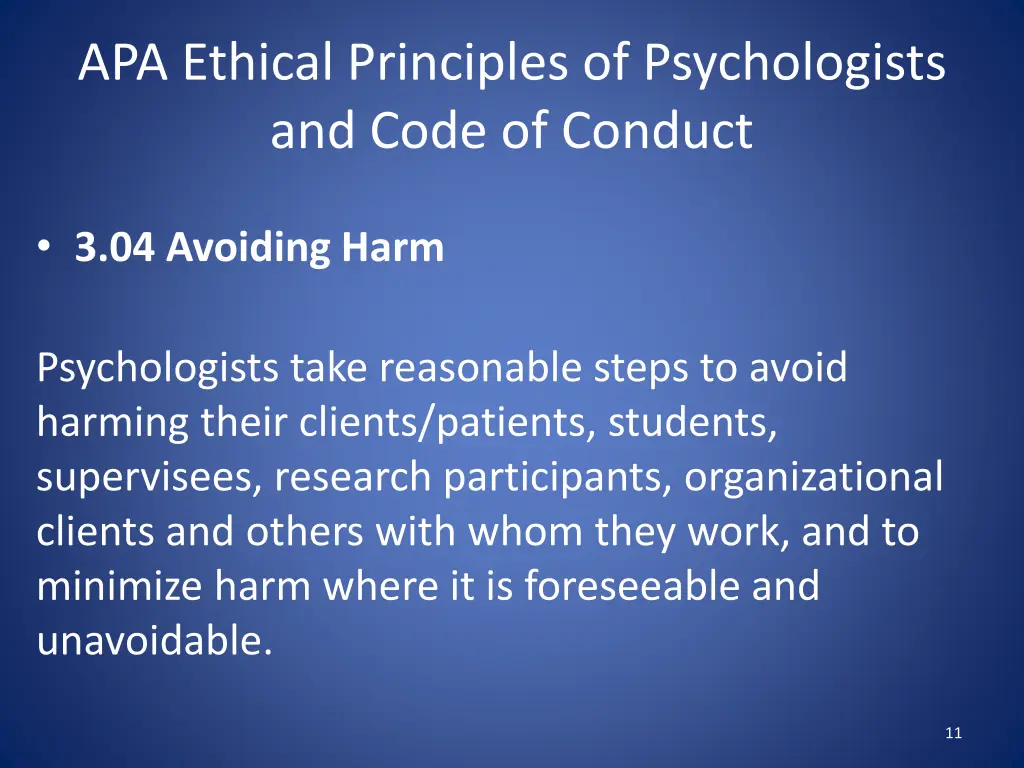 apa ethical principles of psychologists and code 4