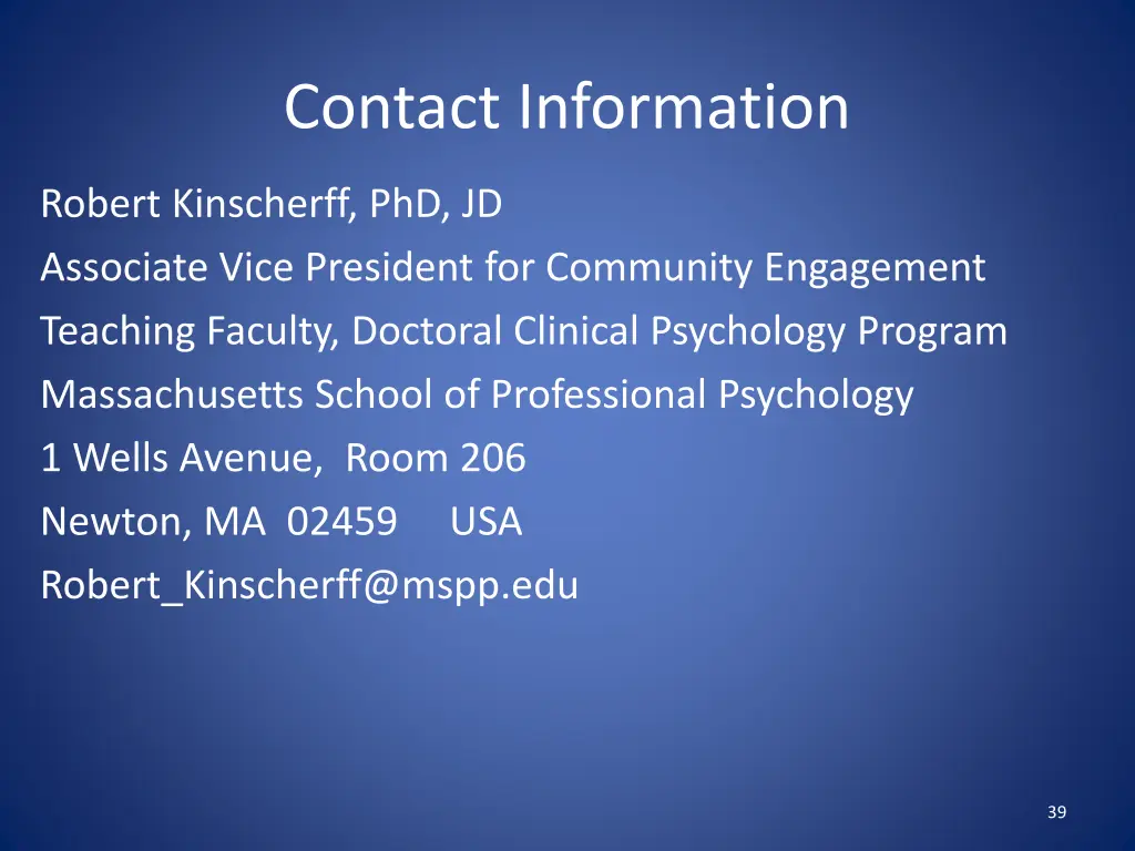 contact information