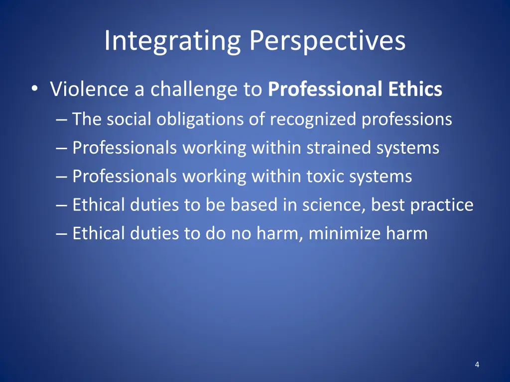 integrating perspectives 1