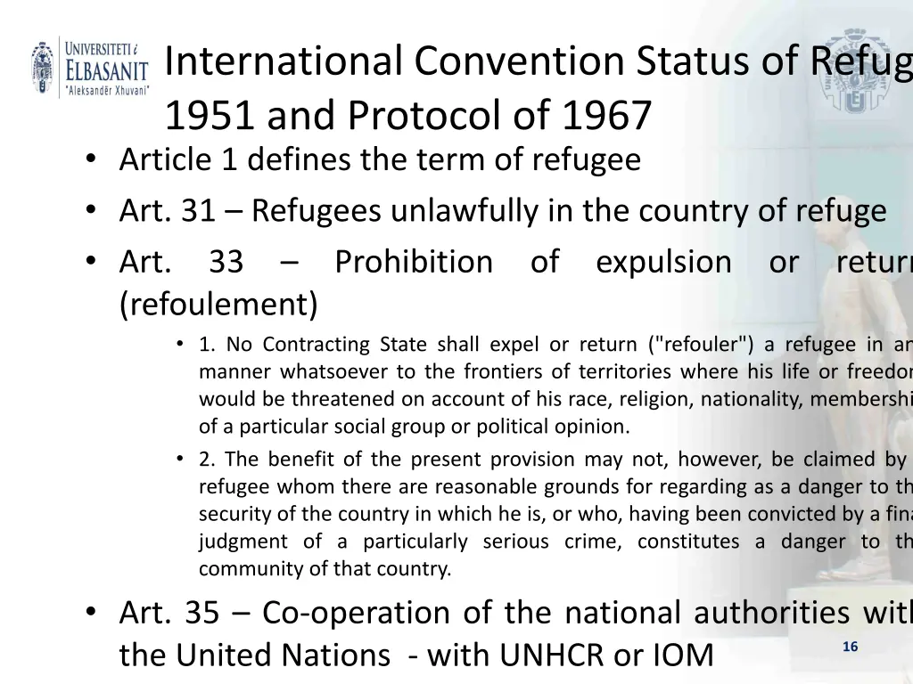 international convention status of refuge 1951