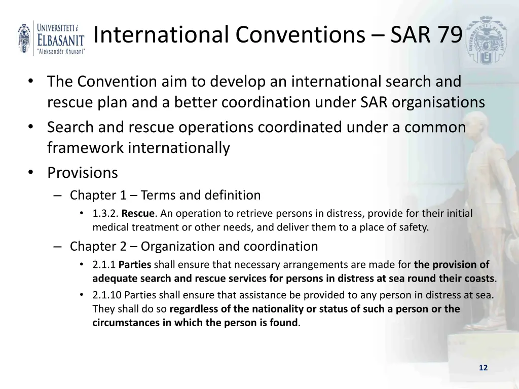 international conventions sar 79